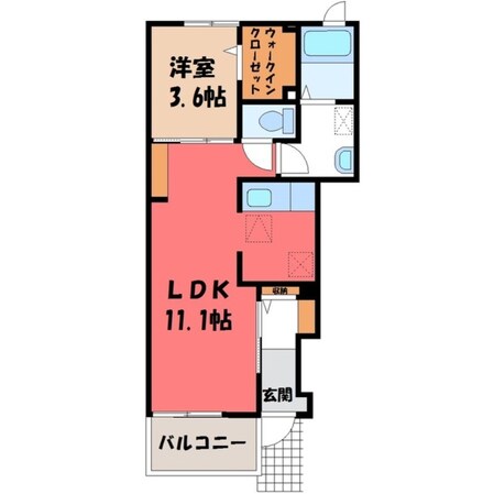 小山駅 バス13分  西坪公園東下車：停歩7分 1階の物件間取画像